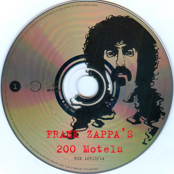 Image of Label Cover of 2xCD - VG+/VG+ - FRANK ZAPPA, 200 Motels (Rykodisc ; RCD 10513/14, Europe 1997 Reissue, Fatbox Double Case, Booklet & Poster), ,  - 2916350C