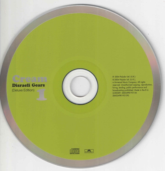 Image of Label Cover of 2xCD - VG+/VG+ - CREAM, Disraeli Gears (Polydor  ; 0602498193129, Europe 2004 Reissue, Digipak In Slipcase, Booklet, Deluxe Edition), ,  - 3216384C