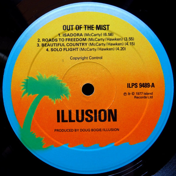 Image of Label Cover of LP - VG/VG+ - ILLUSION, Out Of The Mist (Island Records; ILPS 9489, UK 1977, Ex-Renaissance), ,  - 2916039C
