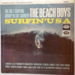 Image of Front Cover of LP - VG/G - THE BEACH BOYS, Surfin' USA (Capitol Colorband; T 1890, UK 1963, Laminated Flipback Sleeve, Mono), ,  - 2316082C