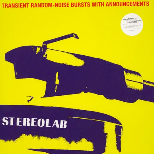 Image of Front Cover of 3415172C: 3xLP - STEREOLAB, Transient Random-Noise Bursts With Announcements (Duophonic Ultra High Frequency Disks; D-UHF-D02R, UK & Europe 2019 Reissue, Inside Loading Sleeve In Plastic Outer With Hype Sticker, Poster, Limited edition of 40 with a numbered 3- 4" piece of mastertape by Martin Pike, sold through Rough Trade UK.) Limited Edition No 24/40. Small crease on rear sleeve.  VG+/VG+