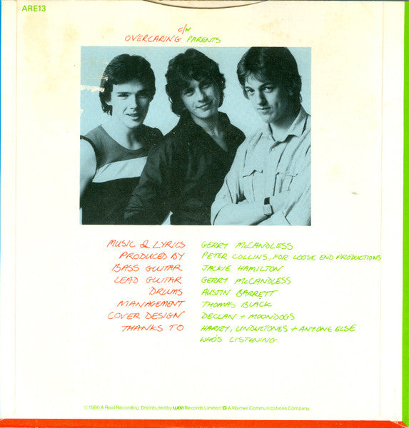 Image of Back Cover of 7" - EX/EX - THE MOONDOGS, Who's Gonna Tell Mary? (Real Records; ARE 13, UK 1980, Picture Sleeve), Lovely Copy,  - 1826298E