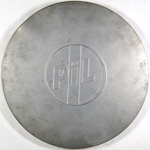 Image of Front Cover of 3x12" - G+/VG - PUBLIC IMAGE LIMITED (PIL), Metal Box (Virgin; METAL 1, UK 1979, Embossed Circular Metal Box With Cat No. Sticker, Insert & Three Paper Spacers), Box A Bit Tarnished With Quite a Few Blemishes, No Dents,  - 2726057E