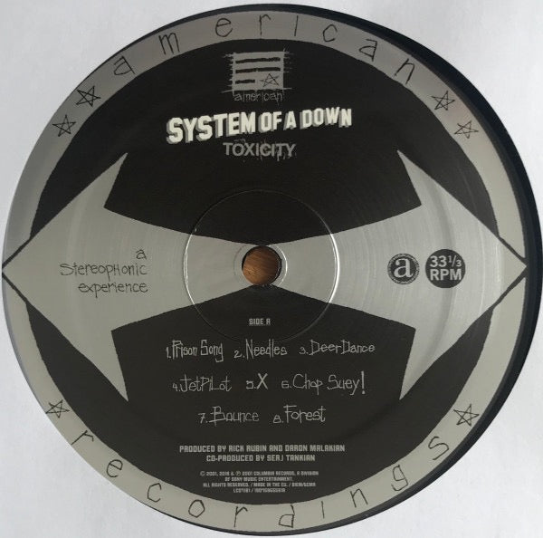 Image of Label Cover of 4745254S: LP - SYSTEM OF A DOWN, Toxicity (American Recordings ; 19075865591, Europe 2018 Reissue, Inner)   VG+/VG+
