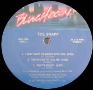 Image of Label Cover of LP - VG/VG+ - THE SNAPP, The Snapp (Blue Heron Records ; BLU 704, US 1986, Promo Sticker On Front Sleeve), ,  - 2446213S