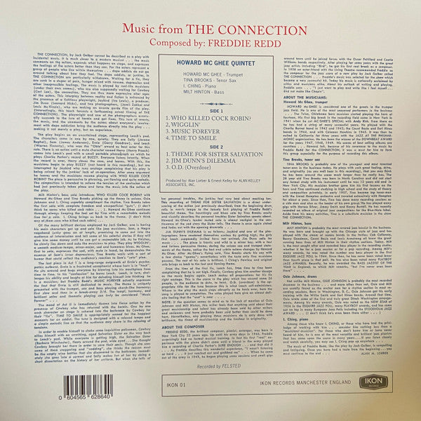 Image of Back Cover of 1712219C: LP - THE HOWARD MCGHEE QUINTET, Music From The Connection (RSD 2022) (Ikon; IKON01, US 2022, Record Store Day 2022, Red Vinyl)   NEW/NEW