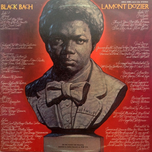 Image of Back Cover of LP - VG/G+ - LAMONT DOZIER, Black Bach (ABC; ABCL 5096, UK 1974), Edge, corner, spine wear on sleeve. A creased corner,  - 3016330C