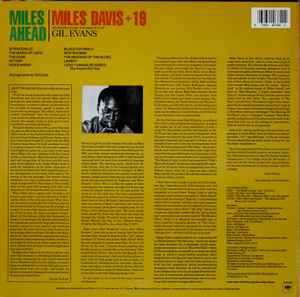 Image of Back Cover of LP - VG/VG+ - MILES DAVIS + 19 - ORCHESTRA UNDER THE DIRECTION OF GIL EVANS, Miles Ahead (Columbia ; CJ 40784, US 1987 Reissue), Writing on back of sleeve. Wear on the opening. Light marks only, do not affect play.,  - 1946322S