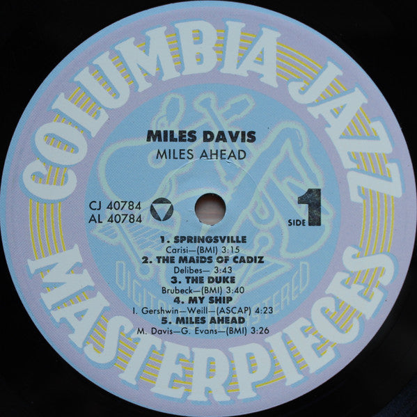 Image of Label Cover of LP - VG/VG+ - MILES DAVIS + 19 - ORCHESTRA UNDER THE DIRECTION OF GIL EVANS, Miles Ahead (Columbia ; CJ 40784, US 1987 Reissue), Writing on back of sleeve. Wear on the opening. Light marks only, do not affect play.,  - 1946322S