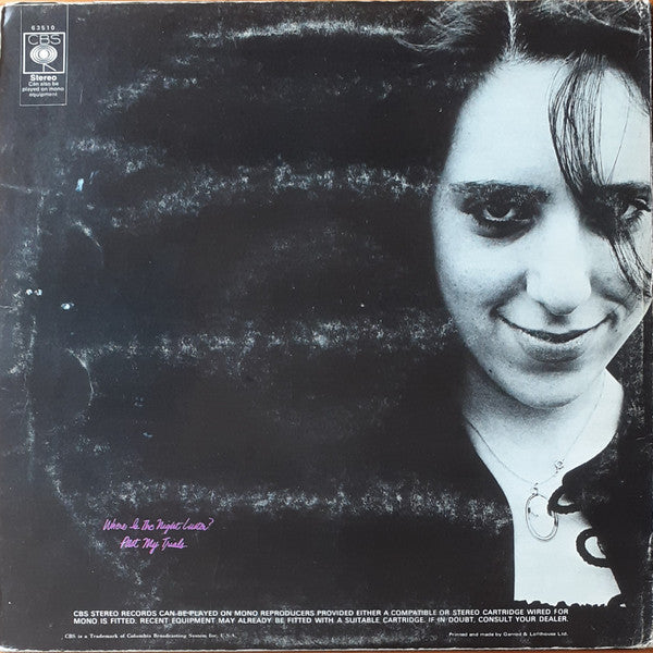 Image of Back Cover of LP - G+/VG - LAURA NYRO, New York Tendaberry (CBS Smooth Orange ; 63510, UK 1970 Reissue, Inside Loading Gatefold Sleeve), Sleeve has heavy edgewear, paint splodges ,  - 3826045E