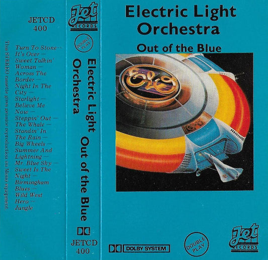 Image of Front Cover of Cassette - VG+/VG+ - ELO - THE ELECTRIC LIGHT ORCHESTRA, Out Of The Blue (Jet Records ; JETCD 400, UK ), ,  - 2736019E