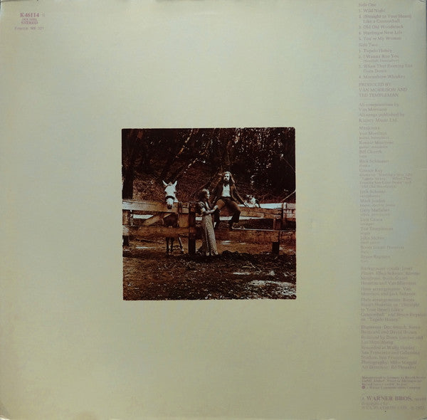 Image of Back Cover of 204465S: LP - VAN MORRISON, Tupelo Honey (WB Tan; K46114, Germany 1978 Reissue, Gatefold, No Rights Box on Label) Sticker Damage To Sleeve  VG/VG+