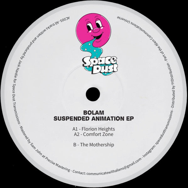 Image of Front Cover of 3214369C: 12" - BOLAM, Suspended Animation EP (Alien Communications ; AC005, Sweden 2021)   /VG+