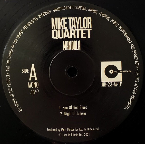 Image of Label Cover of LP - VG+/VG - MIKE TAYLOR QUARTET, Mandala (Jazz In Britain ; JIB-23-M-LP, UK 2021, Flipback Sleeve, Inner), ,  - 4216732C