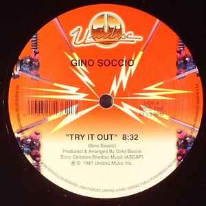 Image of Front Cover of 12" - VG+/VG+ - GINO SOCCIO, Try It Out / I Wanna Take You There (Now) / Rhythm Of The World (Unidisc  ; SPEC-1362, USA & Canada Reissue, Die Cut Company Sleeve), , A	Try It OutB1	I Wanna Take You There (Now)B2	Rhythm Of The World - 3126211E