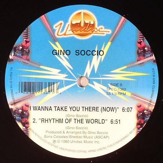 Image of Back Cover of 1224209E: 12" - GINO SOCCIO, Try It Out (Unidisc  ; SPEC-1362, USA & Canada Reissue, Die Cut Company Sleeve) VG++ still in shrink.  VG+/VG+