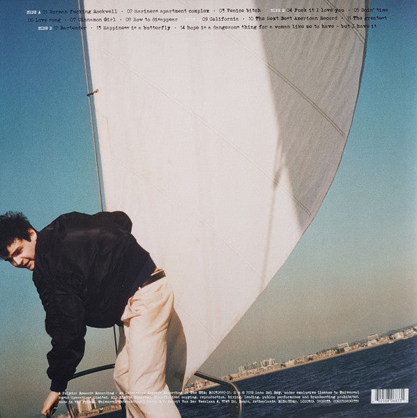 Image of Back Cover of 5025377E: 2xLP - LANA DEL REY, NFR! (Polydor; 0840940, Europe 2019, Gatefold, 2 Inners, Limited Edition, Blue Translucent)   EX/VG+
