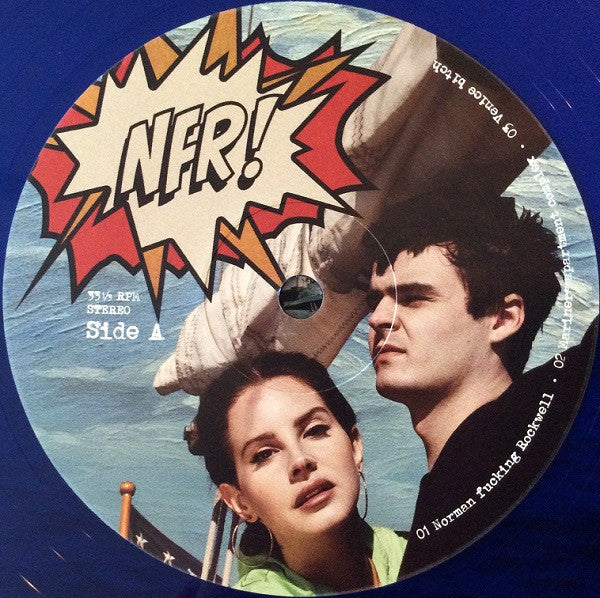 Image of Label Cover of 5025377E: 2xLP - LANA DEL REY, NFR! (Polydor; 0840940, Europe 2019, Gatefold, 2 Inners, Limited Edition, Blue Translucent)   EX/VG+
