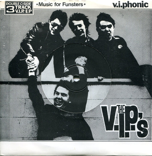 Image of Front Cover of 0326084E: 7" EP - THE V.I.P.'S, Music For Funsters (Criminal Records ; SOL 3, UK 1978, Die Cut Sleeve)   VG+/EX