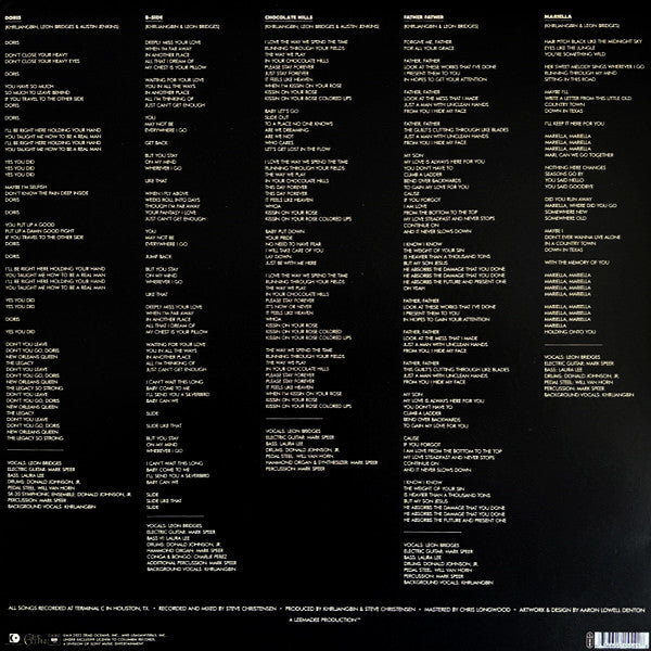 Image of Back Cover of LP - EX/EX - KHRUANGBIN & LEON BRIDGES, Texas Moon (Dead Oceans ; DOC254LP, USA & Europe 2022, Black Vinyl, Download), ,  - 4146138S