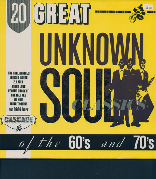 Image of Front Cover of LP - VG/VG+ - VARIOUS, 20 Great Unknown Soul Classics Of The 60's & 70's (Cascade Records  ; DROP 1013, UK 1986, Picture Sleeve), light edge wear to sleeve,  - 3146033S