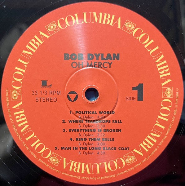 Image of Label Cover of 0614335C: LP - BOB DYLAN, Oh Mercy (Sony Music ; 88985438421, Europe 2017 Reissue, Insert)   VG/EX