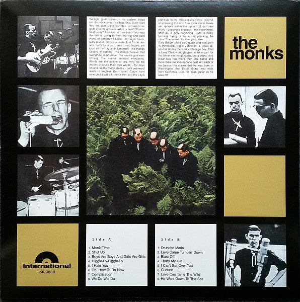 Image of Back Cover of 4925469E: LP - THE MONKS, Black Time (International; 249900, US 1990s Reissue, Scorpio Pressing)   VG/VG+