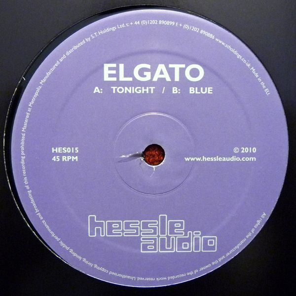 Image of Front Cover of 0446035S: 12" - ELGATO, Tonight (Hessle Audio  ; HES015, UK 2010)   /VG+