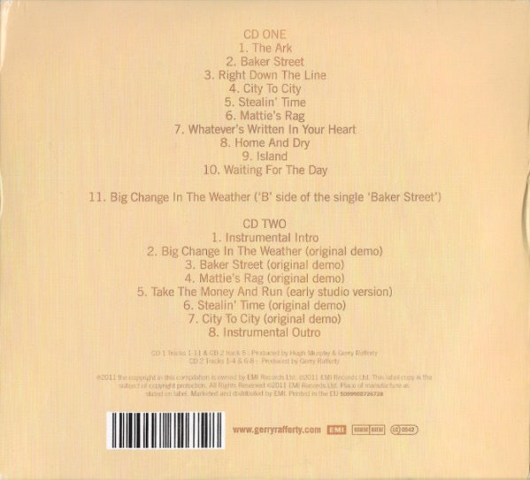 Image of Back Cover of 2xCD - VG+/VG+ - GERRY RAFFERTY, City To City (EMI ; 5099908726728, Europe 2011 Reissue, Triple Gatefold, Booklet), ,  - 3416503C