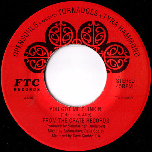 Image of Front Cover of 7" - /EX - THE TORNADOES, You Got Me Thinkin' / Huihui (From The Crate ; FTC 005, New Zealand 2006, Plain Sleeve), ,  - 2926301E
