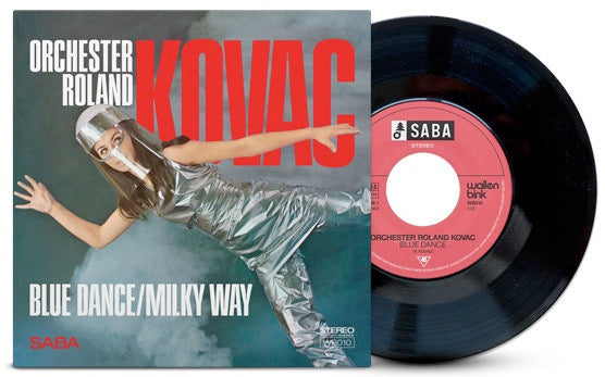 Image of Front Cover of 4255046S: 7" - ORCHESTER ROLAND KOVAC, Blue Dance / Milky Way (SABA ; WB010, UK 2021, Picture Sleeve In Stickered Plastic Outer)   EX/EX