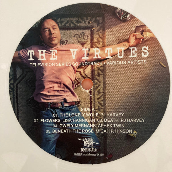 Image of Label Cover of 2725148E: 2xLP - VARIOUS FEATURING ORIGINAL MUSIC BY PJ HARVEY, The Virtues (Television Series Soundtrack) (Invada ; INV228LP, UK 2020, Gatefold, Limited White Vinyl) Opened Instore, Still In Shrinkwrap  EX/EX
