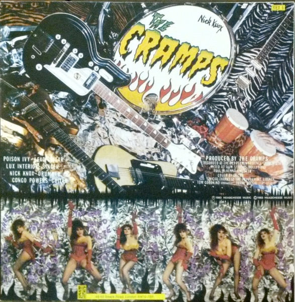 Image of Back Cover of Mini-LP - VG+/VG+ - THE CRAMPS, Smell Of Female (Big Beat; NED 6, UK 1983, B-side center label embossed bass clef symbol), ,  - 3816591C