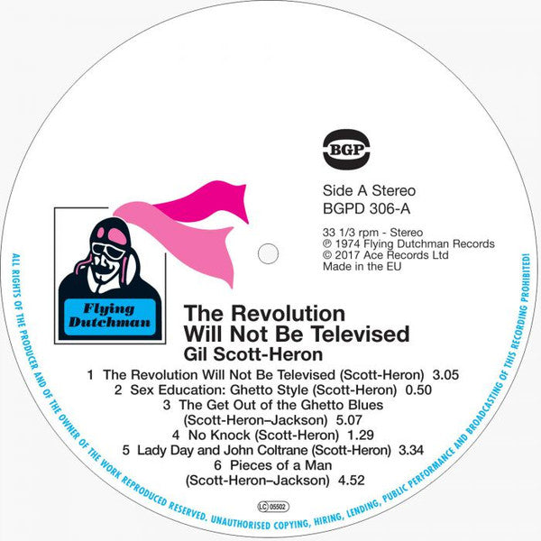 Image of Label Cover of LP - NEW/NEW - GIL SCOTT-HERON, The Revolution Will Not Be Televised (BGP Records ; BGPD 306, Europe 2017 Reissue, Inner), ,  - 2556060S