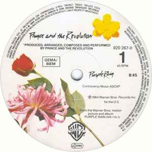 Image of Label Cover of 12" - VG/VG - PRINCE AND THE REVOLUTION, Purple Rain (Warner Bros. Records ; 920 267-0, Europe 1980s Reissue, White Frame Sleeve), Light marks, import sticker, edge wear,  - 4146182S