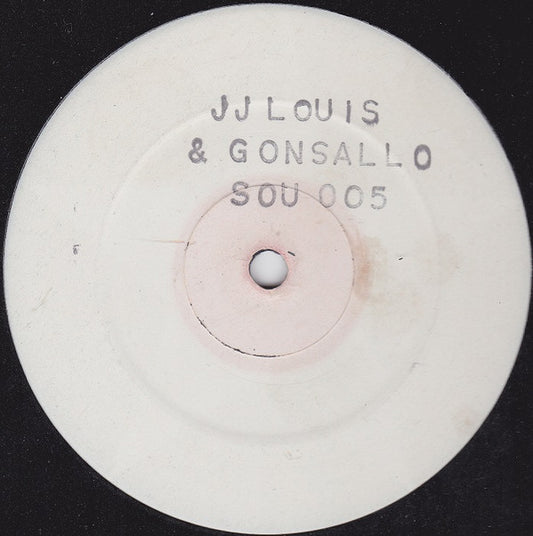 Image of Front Cover of 12" - /G+ - JJ LOUIS & GONSALLO, Untitled (Southside Recordings ; SOU 005, UK 1999, Stamped White Label, Plain Sleeve), Light scuffs and surface marks, blue marker and black biro,  - 1316820C