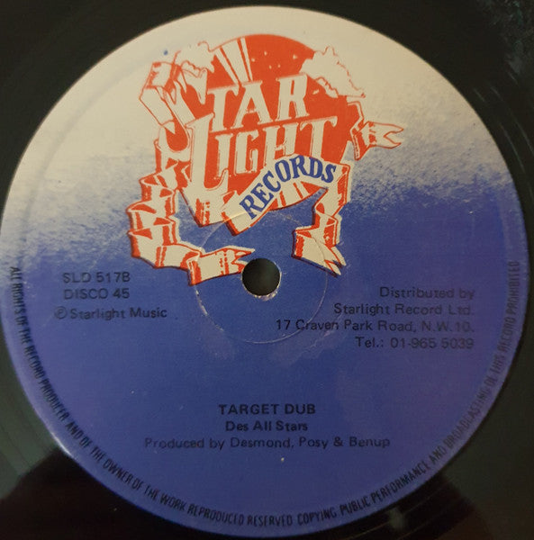 Image of Back Cover of 12" - /G - CANDY MCKENZIE, Thinking Of You (Starlight Records; SLD 517, UK 1981, Company Sleeve), Lots of marks. Plays above grade. Plain sleeve.,  - 1926055E