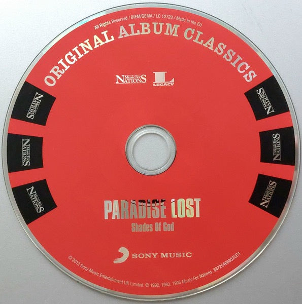 Image of Label Cover of 3xCD - VG+/VG+ - PARADISE LOST, Original Album Classics (Sony Music; 88725466802, Europe 2012, Slipcase), ,  - 3216227C