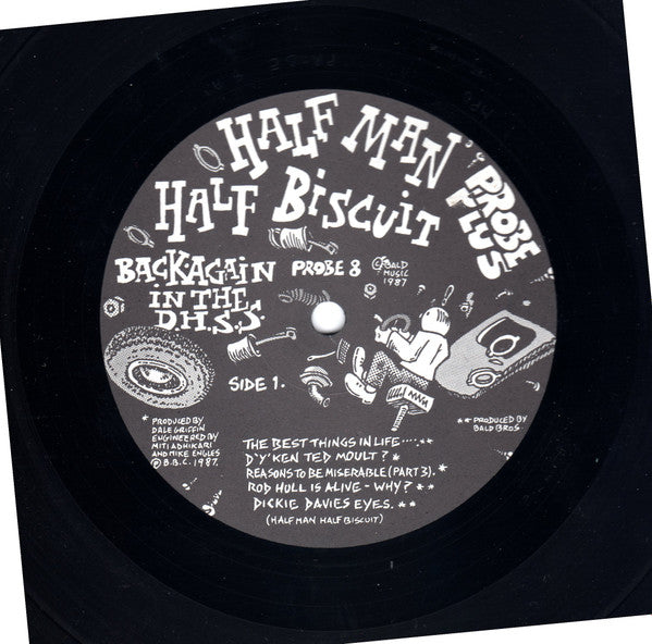 Image of Label Cover of 4644391S: LP - HALF MAN HALF BISCUIT, Back Again In The D.H.S.S. (Probe Plus ; PROBE 8, UK 1987)   VG+/VG+