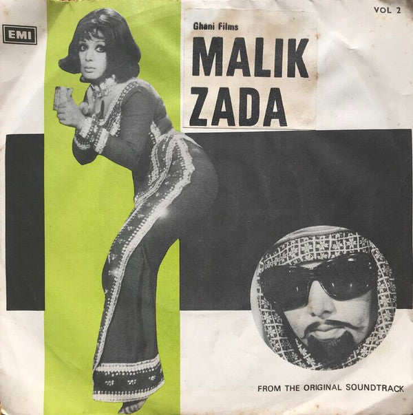 Image of Front Cover of 2022222E: 7" EP - NAZIR ALI, Malik Zada Vol 2 (Columbia ; EKCC--5472, Pakistan 1977, Picture Sleeve, Stickered Sleeve, Title Is Stickered On Front And Rear Sleeve) Edge Warp - Plays Through, Water Damage To Sleeve  VG/VG