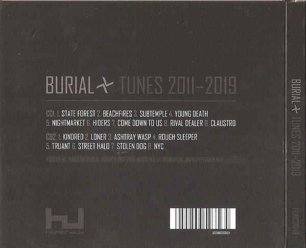 Image of Back Cover of 2xCD - VG+/VG+ - BURIAL, Tunes 2011-2019 (Hyperdub ; HDBCD048, UK 2019, Digipak), ,  - 4316815C