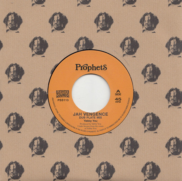 Image of Front Cover of 7" - /VG+ - YABBY YOU, Jah Vengeance Dub Plate Mix (Pressure Sounds ; PSS113, UK 2017 Reissue, Plain Sleeve), ,  - 2826147E