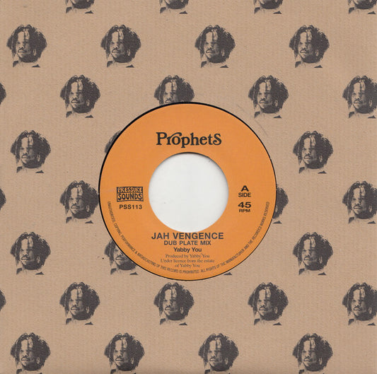 Image of Front Cover of 7" - /VG+ - YABBY YOU, Jah Vengeance Dub Plate Mix (Pressure Sounds ; PSS113, UK 2017 Reissue, Plain Sleeve), ,  - 2826147E