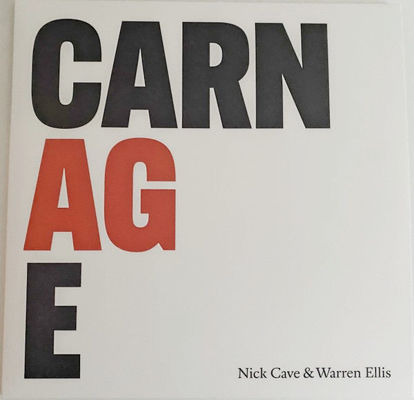 Image of Front Cover of 4645322S: LP - NICK CAVE & WARREN ELLIS, Carnage (Goliath Records; BS021LP,  2021, Textured Embossed Sleeve, Inner & Booklet)   EX/EX