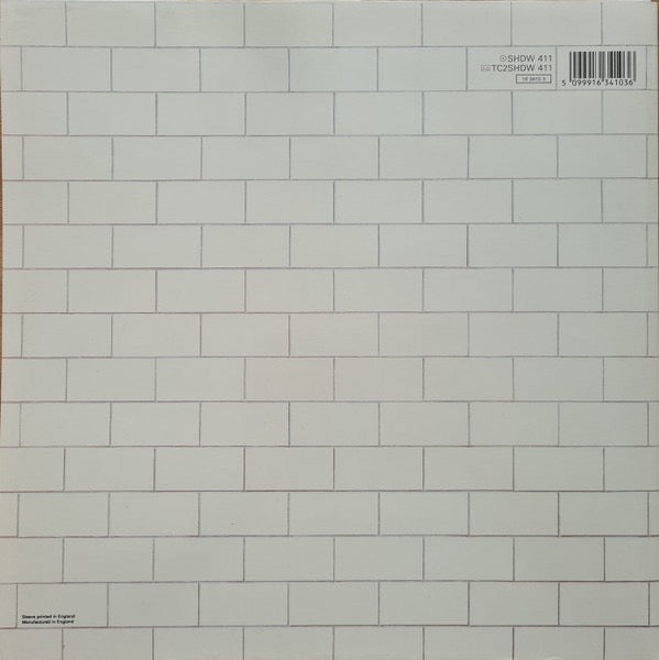 Image of Back Cover of 2xLP - VG+/G - PINK FLOYD, The Wall (Harvest; SHDW411, UK 1980s Reissue, Gatefold Stickered Sleeve, Barcode, Inner With Square Corners, Tittle & artist name  on a sticker, Spine no info. On Inners, Pink Floyd Music Pubs.Ltd c 1979 above Harvest label is written twice.), NO sticker, some feelable scratches & hairlines,  - 3546101S