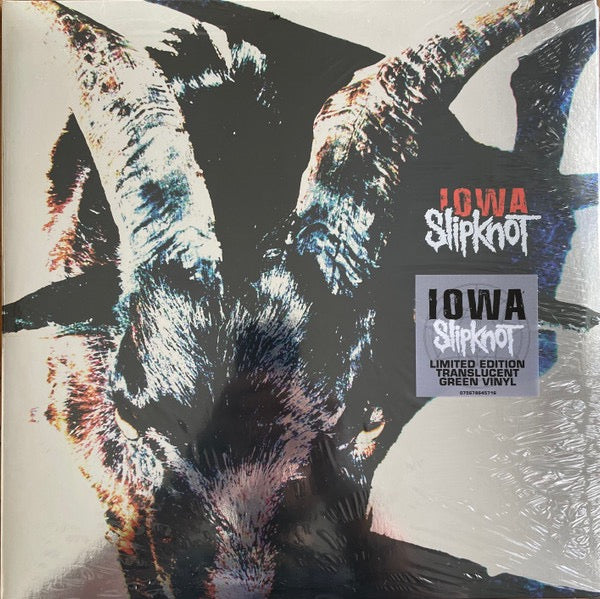 Image of Front Cover of 2xLP - NEW/NEW - SLIPKNOT, Iowa (; 0075678645716,  2022 Reissue, Gatefold, 2 Inners, Limited Edition, Green Translucent Vinyl), ,  - 2416419C