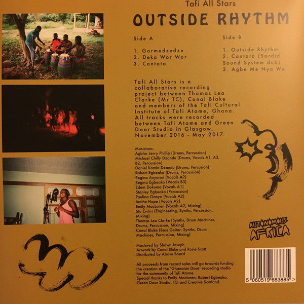 Image of Back Cover of LP - VG/VG - TAFI ALL STARS, Outside Rhythm (Autonomous Africa ; AALP002, UK 2017), A few light hairlines only.,  - 3726076E