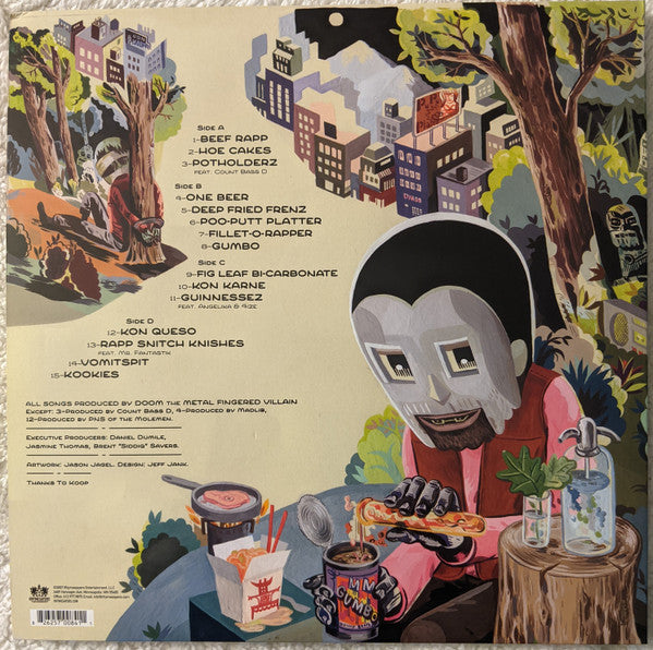 Image of Back Cover of 5214112C: 2xLP - MF DOOM, MM..Food (Rhymesayers Entertainment ; RSE0084-1, Europe Reissue, Gatefold, Pink & Green Vinyl)   NEW/NEW