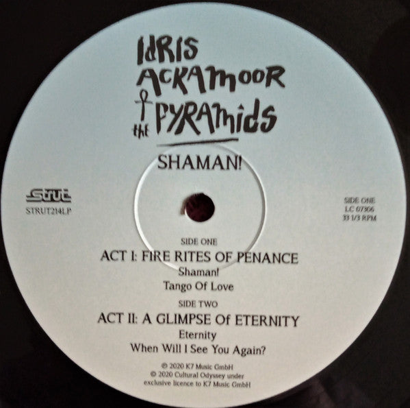Image of Label Cover of 2xLP - VG+/EX - IDRIS ACKAMOOR & THE PYRAMIDS, Shaman! (Strut ; STRUT214LP, Europe 2020, Gatefold), ,  - 2526260E