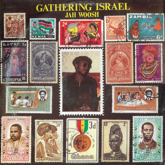 Image of Front Cover of LP - VG/VG+ - JAH WOOSH, Gathering Israel (Dread & Dread; DD 002, UK 1978, Red, Yellow, Green Marbled), ,  - 1216323C